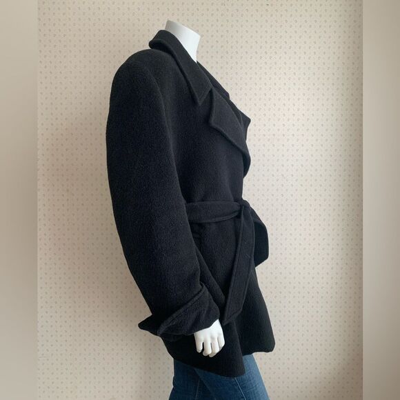 Jasper Conran Alpaca Wool Blend Lined Wrap Coat sz 10 PW 12 - Picture 3 of 11